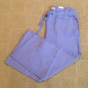Dash NWT Blue Chambray Linen Pants